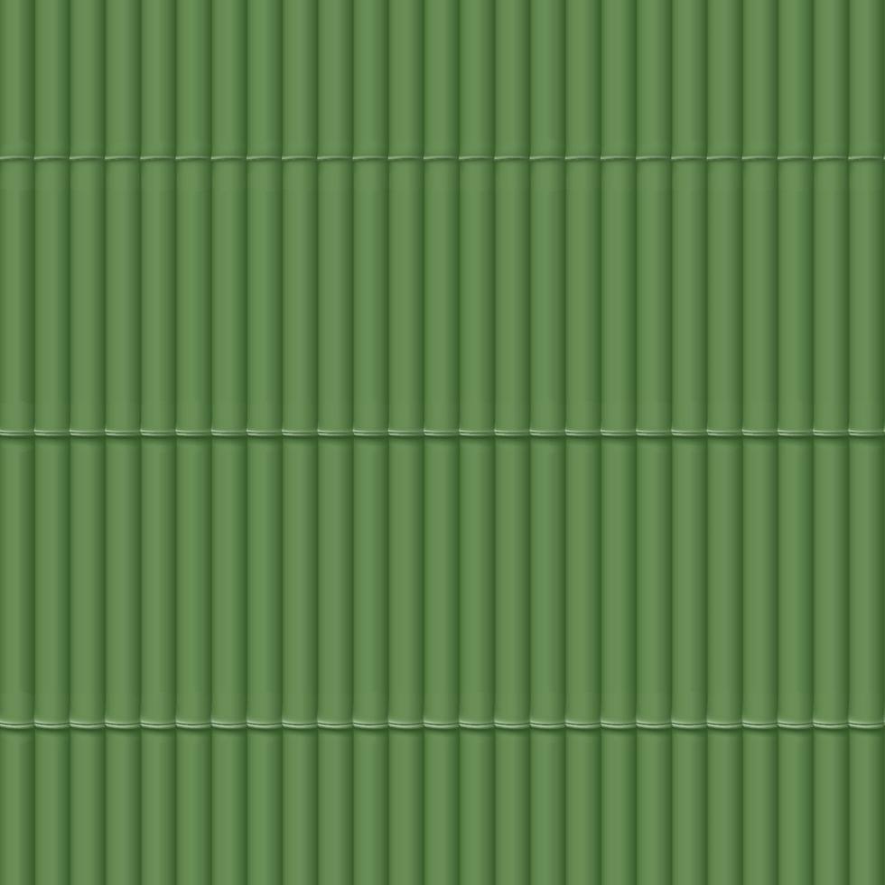 sfondo vettoriale di recinzione di bambù verde in un modello senza cuciture