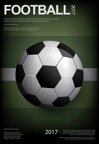 Illustrazione del manifesto del manifesto di calcio di calcio vettore