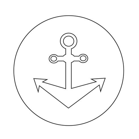 Icona di ancoraggio vettore