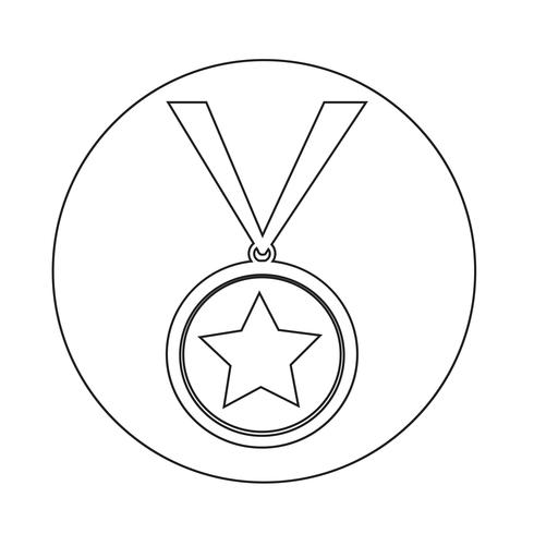 icona della medaglia vettore