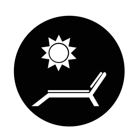 icona della sedia a sdraio vettore