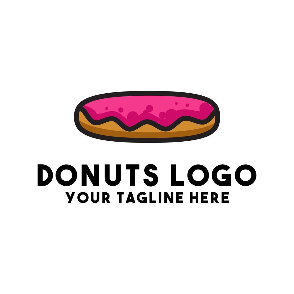 concetto di logo moderno della torta di ciambelle vettore