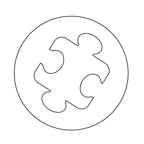 icona di puzzle vettore
