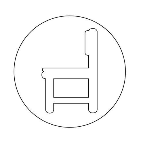 Icona della sedia vettore