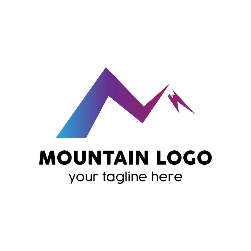 concetto di design moderno logo montagna vettore