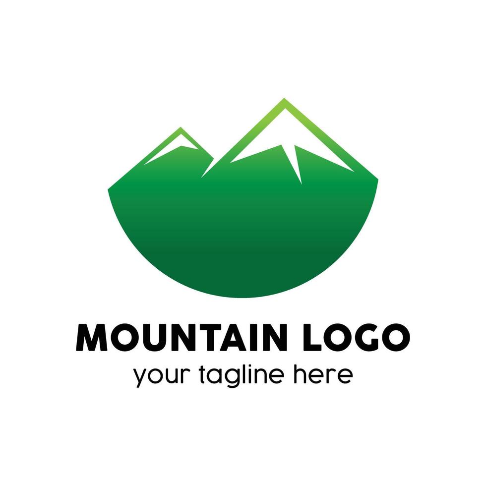 concetto di design moderno logo montagna vettore