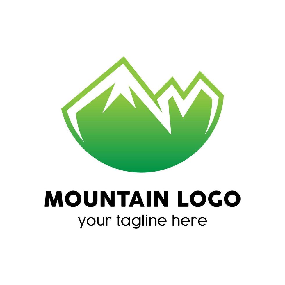 concetto di design moderno logo montagna vettore