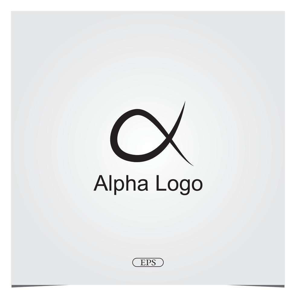 alfa logo premium elegante modello vettoriale eps 10