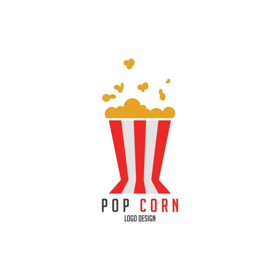 design moderno del logo del pop corn vettore