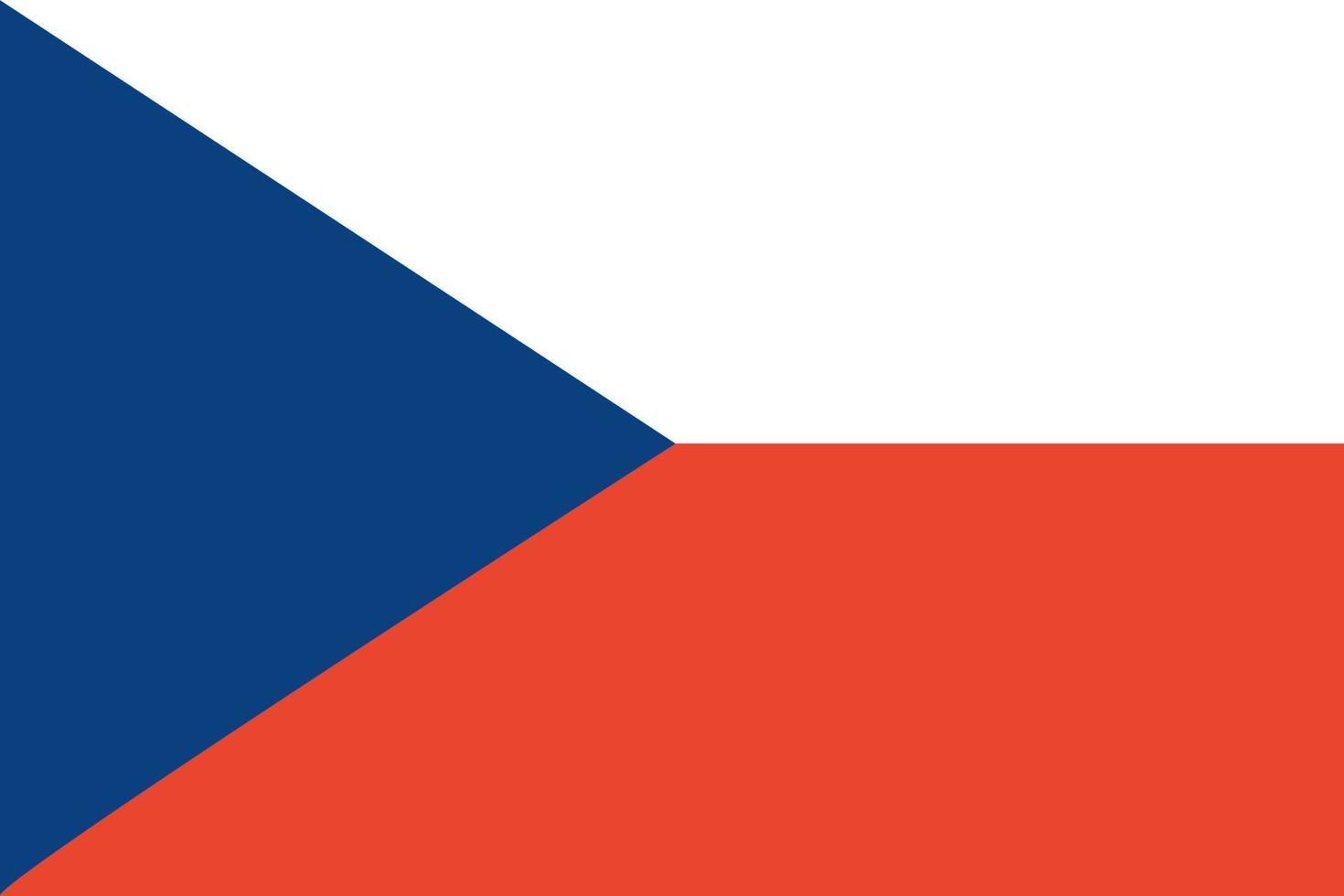 bandiera della repubblica ceca. colori e proporzioni ufficiali. bandiera nazionale della repubblica ceca. vettore
