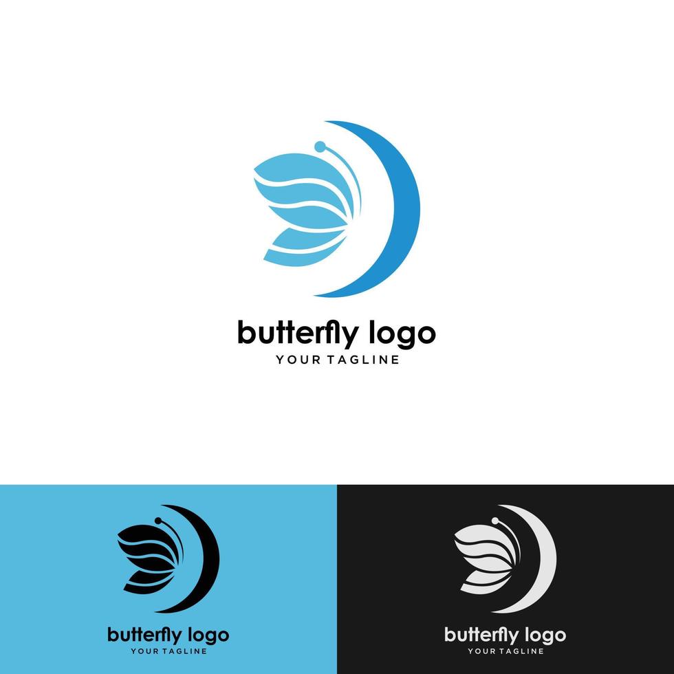 logo farfalla disegno vettoriale geometrico astratto stile lineare modello icona. parentesi dell'icona del concetto di logotipo