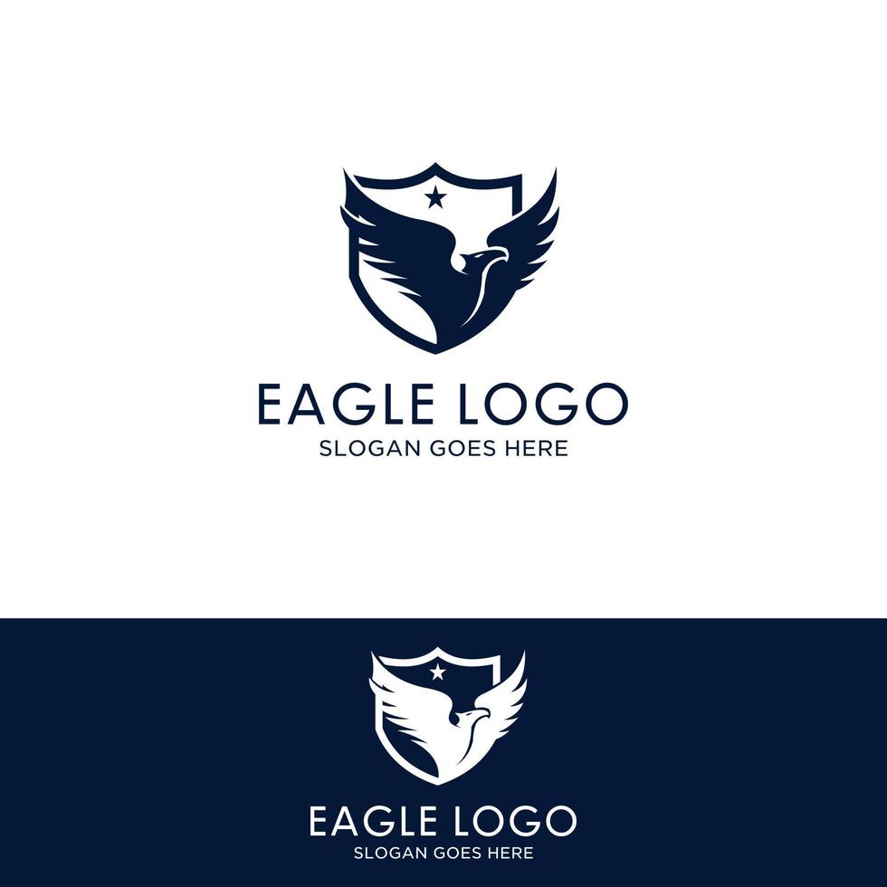 logo dell'aquila. design dell'emblema del falco modificabile per la tua attività. illustrazione vettoriale. vettore