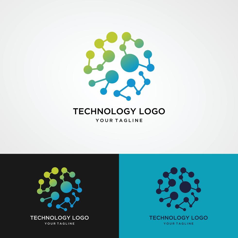 modello di logo tecnologico vettore