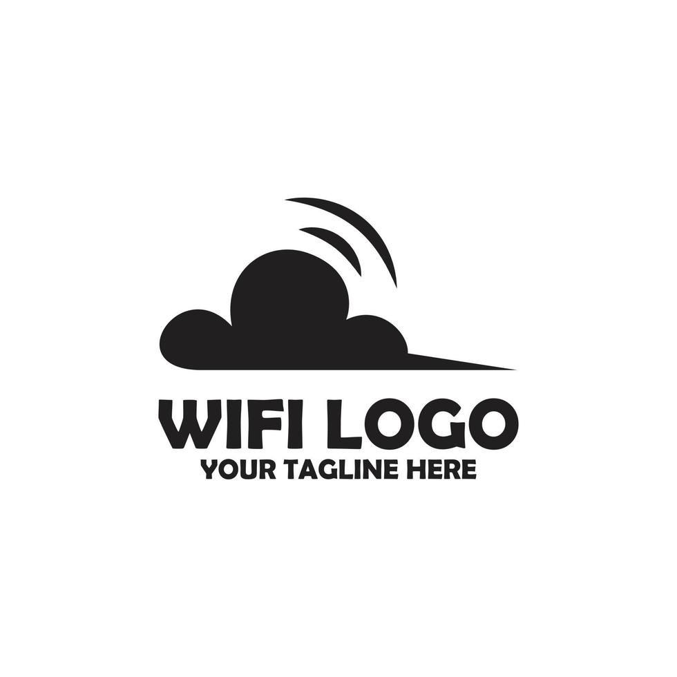 Wi-Fi icona design moderno in bianco e nero vettore