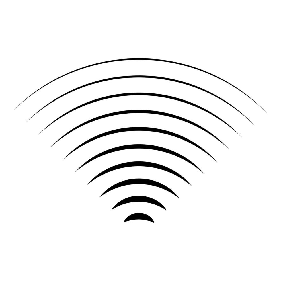 icona wireless onde radio colore nero illustrazione vettoriale immagine stile piatto