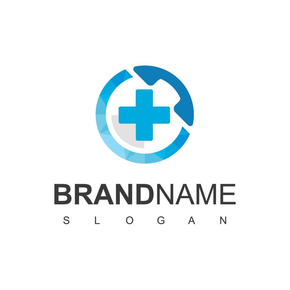 modello di progettazione del logo di consulenza sanitaria vettore