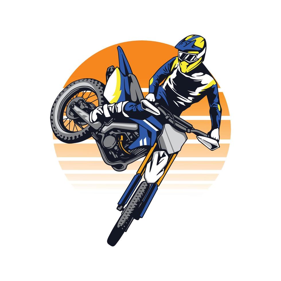 opere d'arte di motocross per il design degli elementi vettore