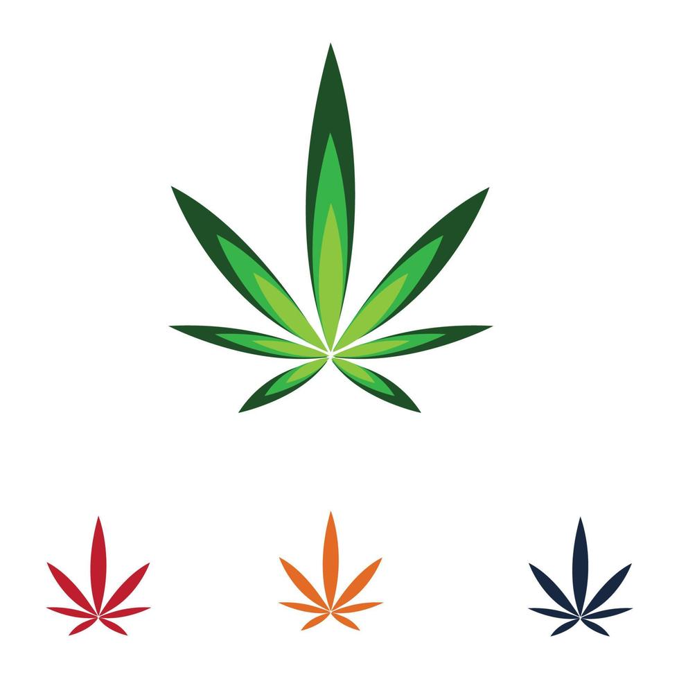 design del logo della cannabis vettore