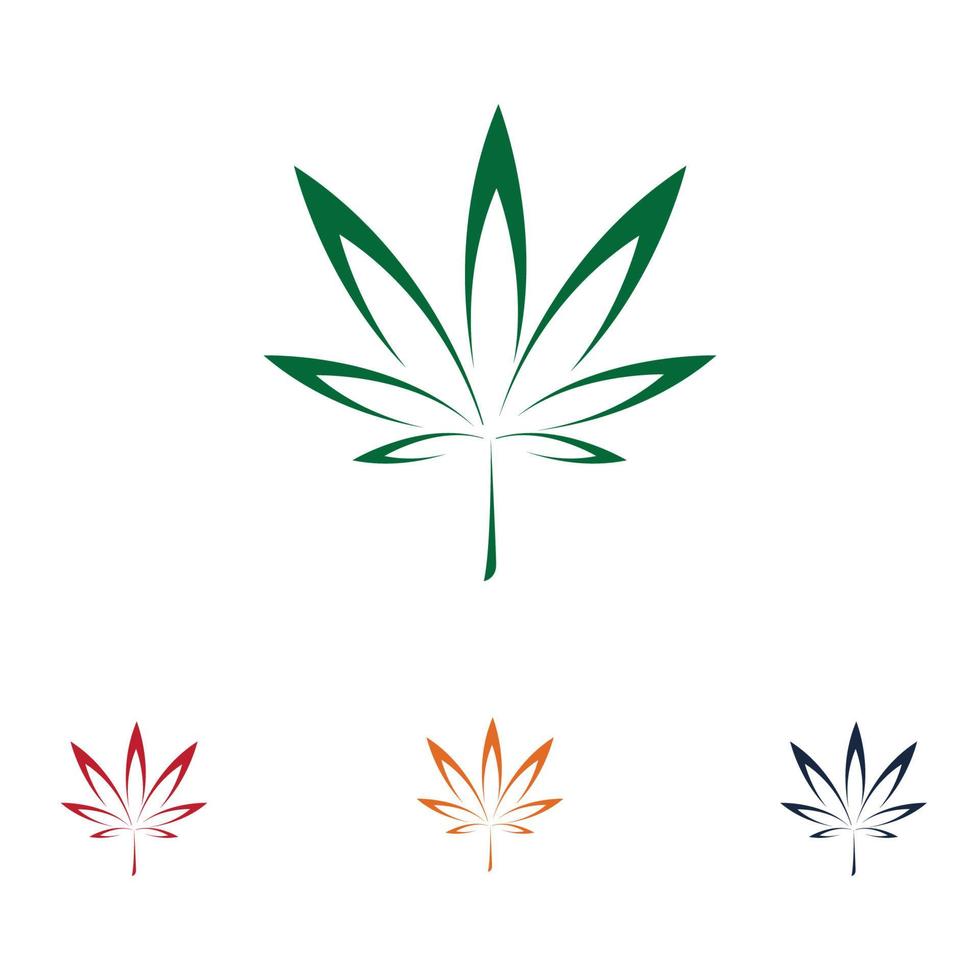 design del logo della cannabis vettore