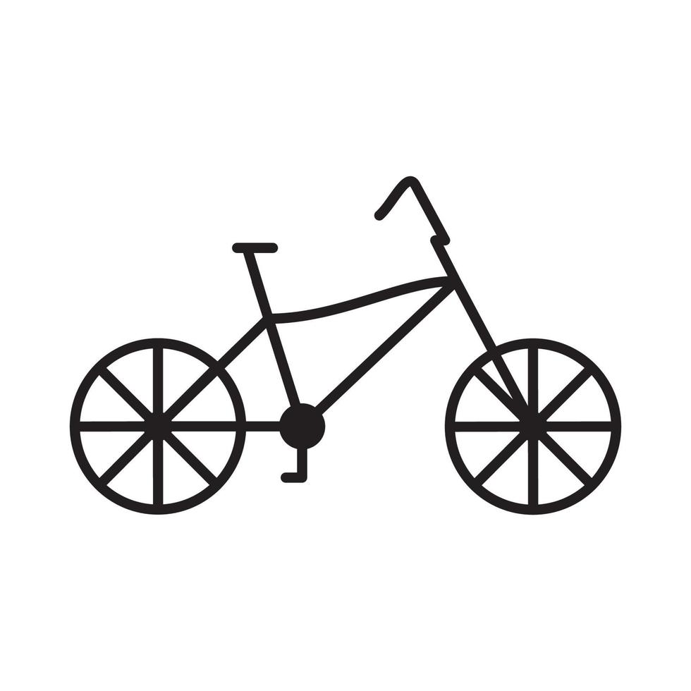 vecchie linee di biciclette semplice logo design icona vettore simbolo illustrazione