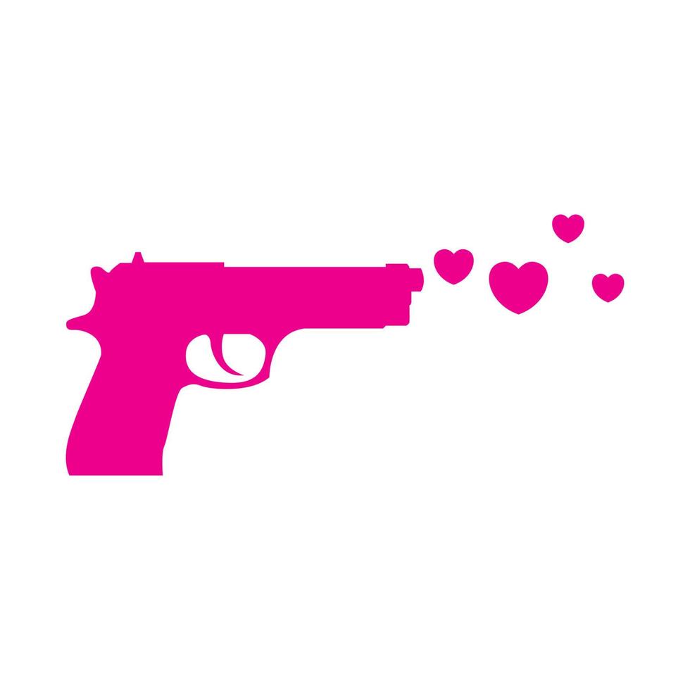 pistole con amore logo simbolo icona vettore illustrazione graphic design