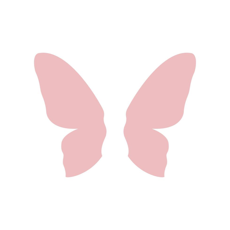 design minimalista del logo della farfalla delle ali di forma semplice, idea creativa dell'illustrazione dell'icona del simbolo grafico vettoriale
