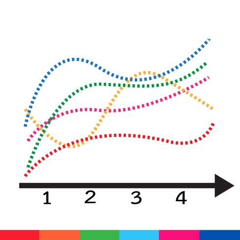 Icona del grafico di dati aziendali vettore