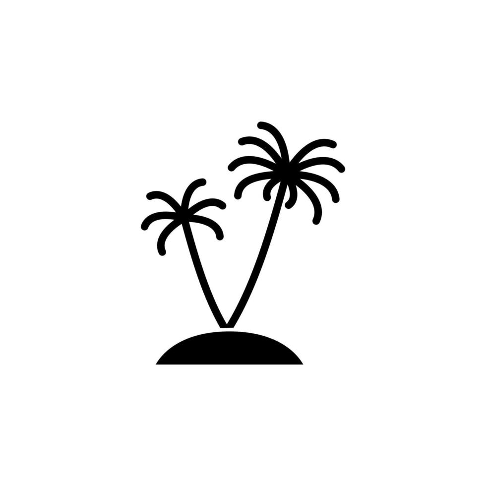 isola, spiaggia, viaggi, estate, mare icona solida illustrazione vettoriale modello logo. adatto a molti scopi.