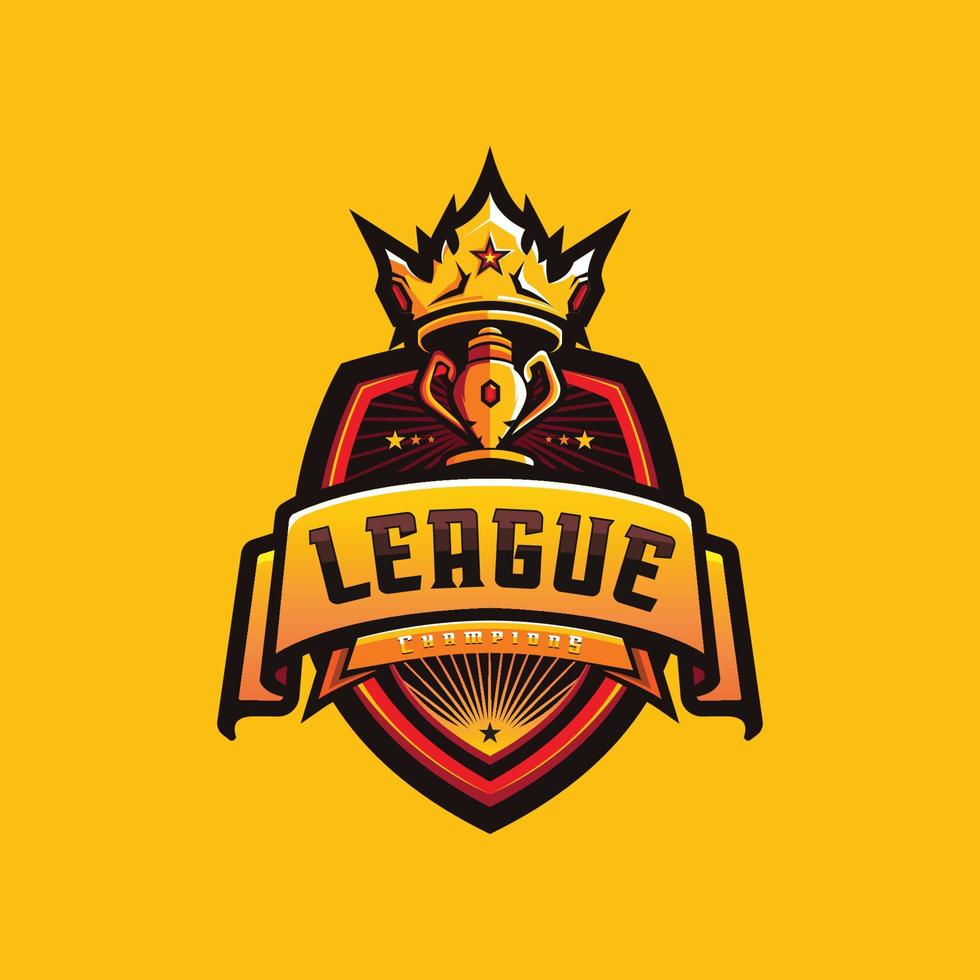 logo di champion league esport thropy vettore