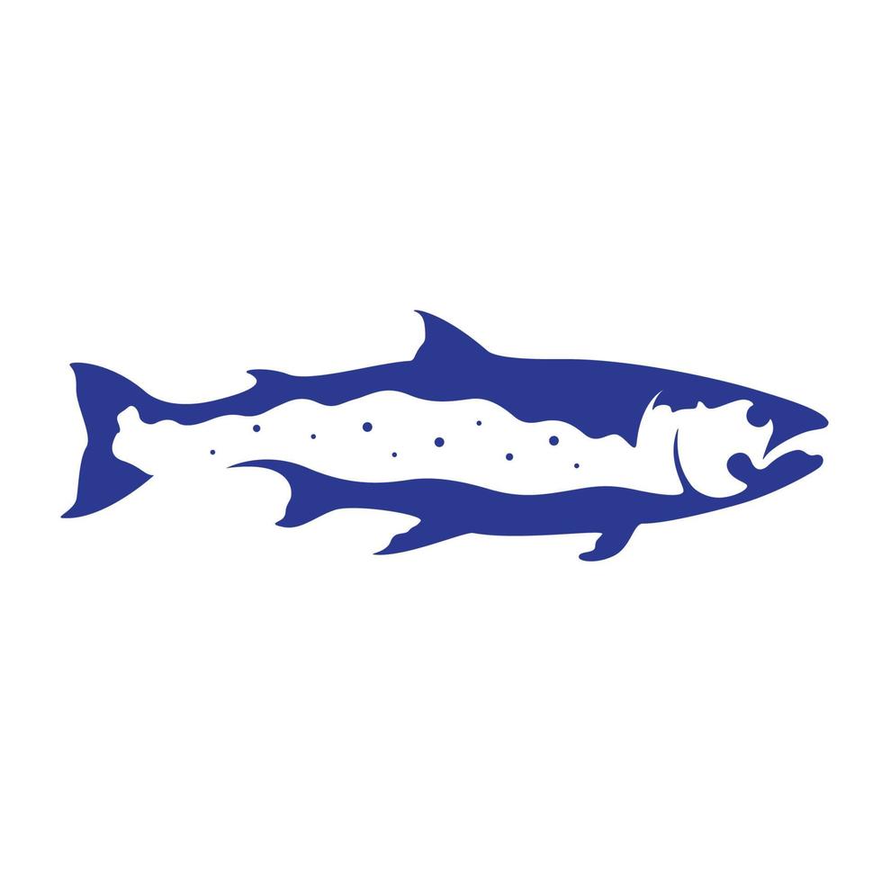 forma moderna pesce salmone logo design icona vettore simbolo illustrazione