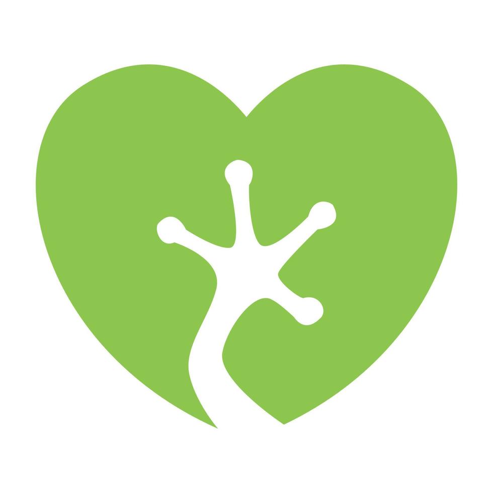 forma d'amore con logo lucertola simbolo icona vettore illustrazione grafica