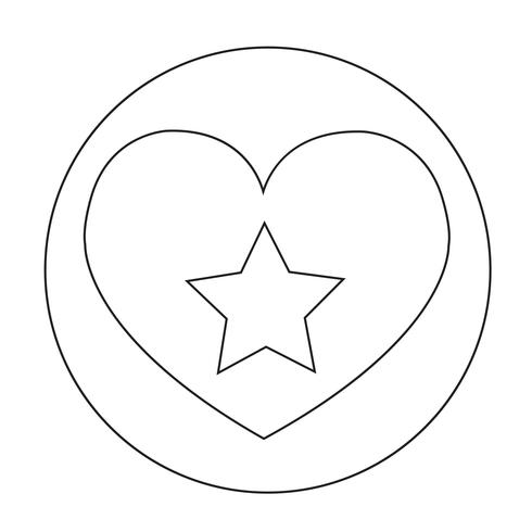Icona del segno di cuore vettore