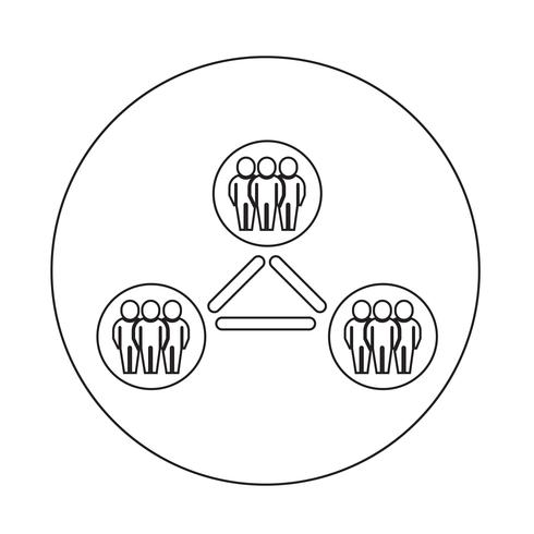 icona della rete di persone vettore