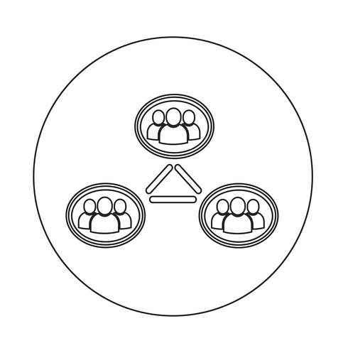 icona della rete di persone vettore