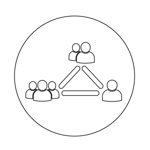 icona della rete di persone vettore