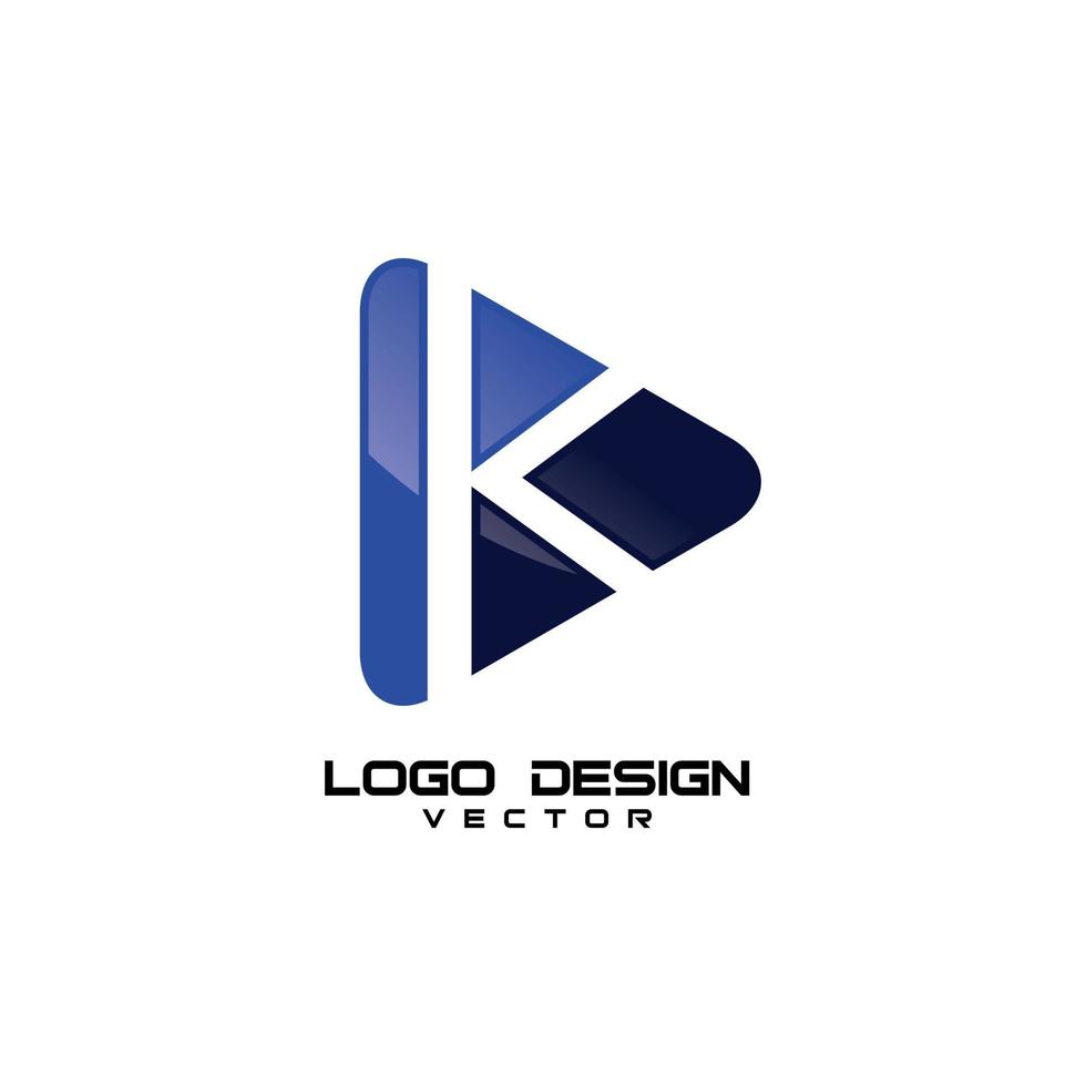 k simbolo media logo design vettore