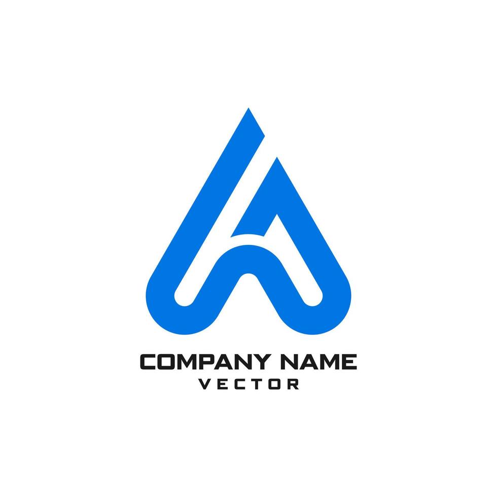 iniziale un design del logo di una lettera vettore