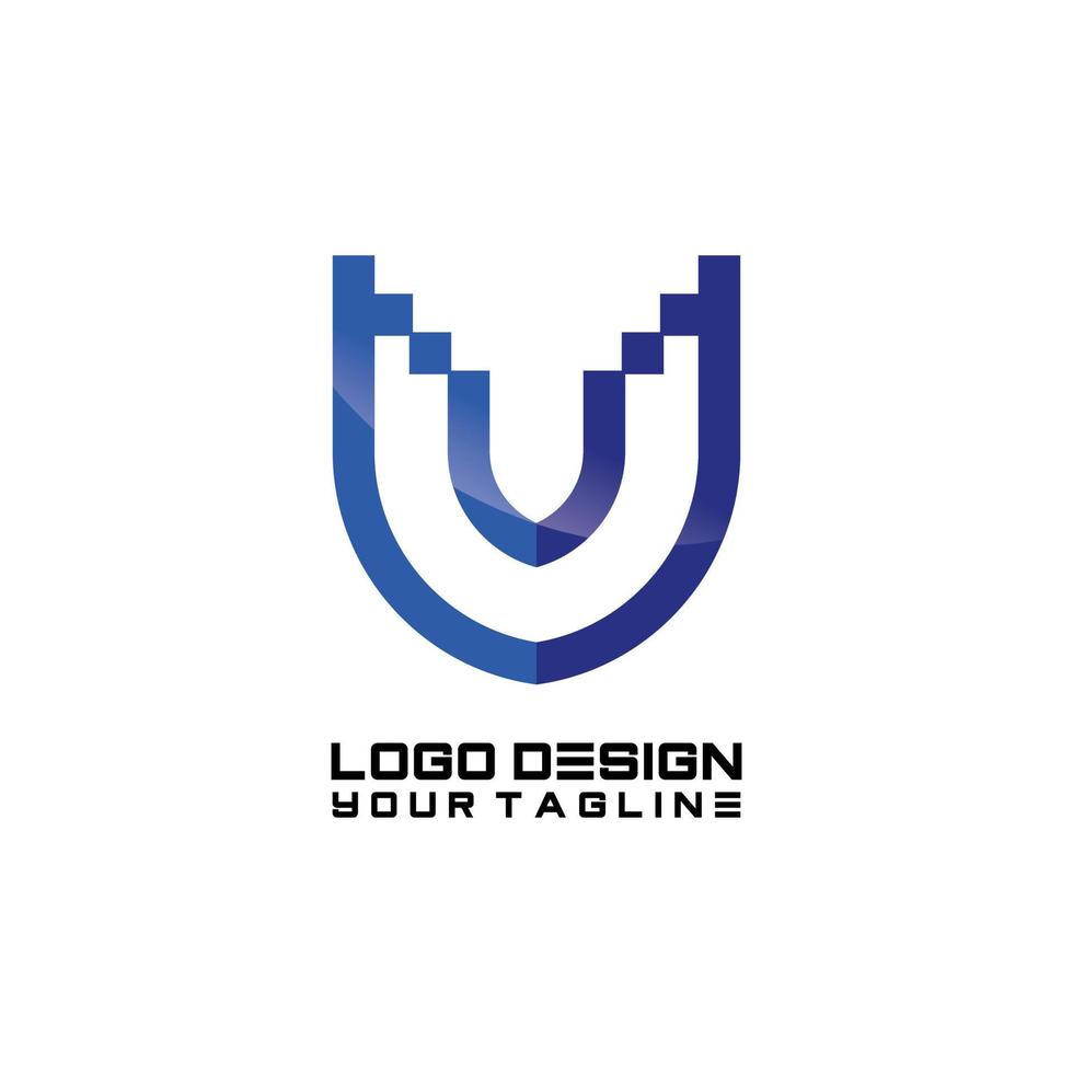 u simbolo logo design vettore