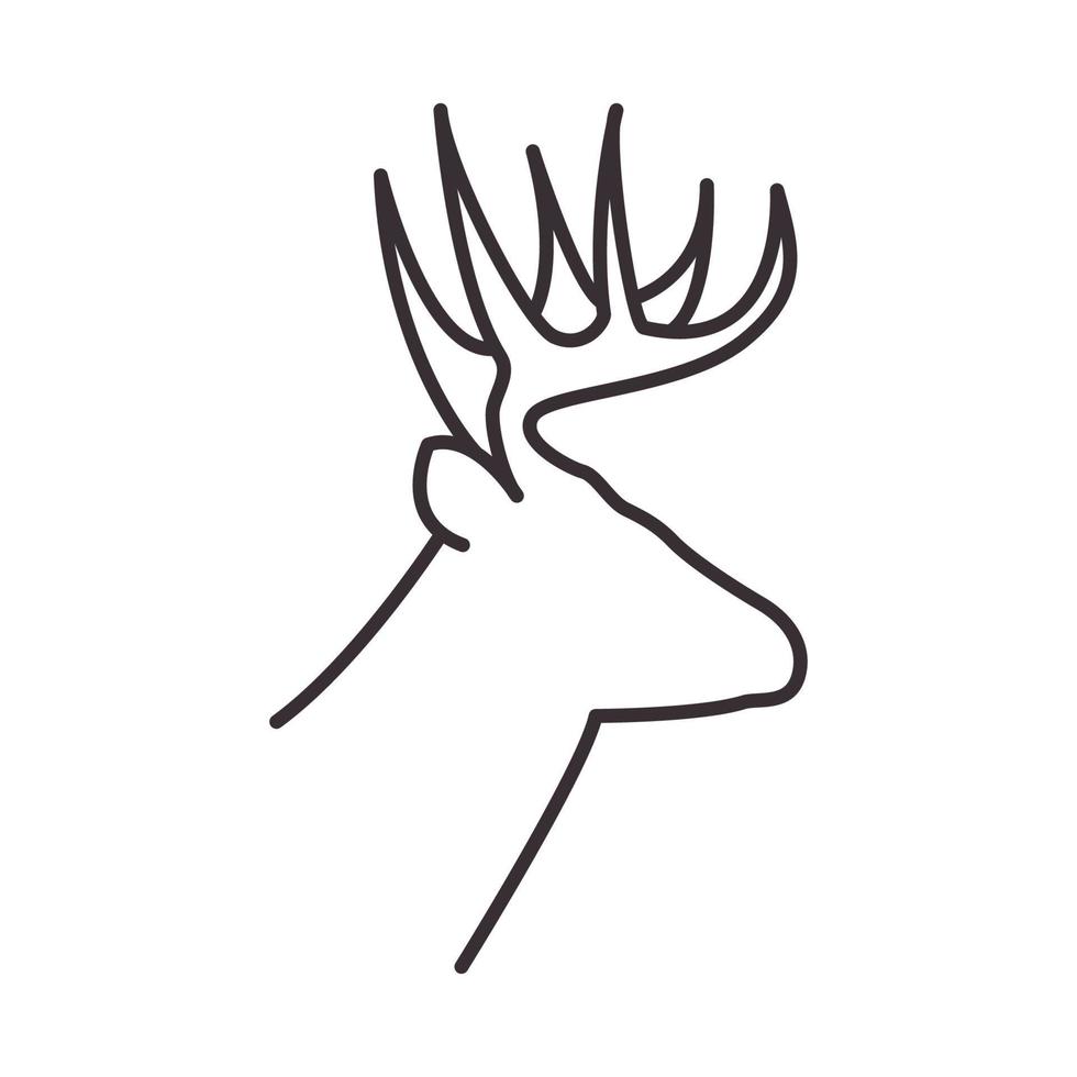 linee hipster testa cervo logo simbolo icona vettore illustrazione graphic design