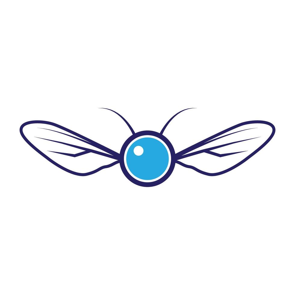 disegno grafico dell'illustrazione dell'icona del vettore del simbolo della tecnologia della mosca dell'insetto