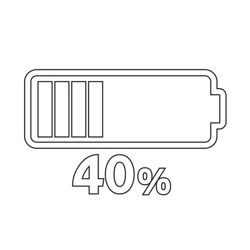 Segno dell&#39;icona della batteria vettore