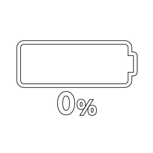 Segno dell&#39;icona della batteria vettore