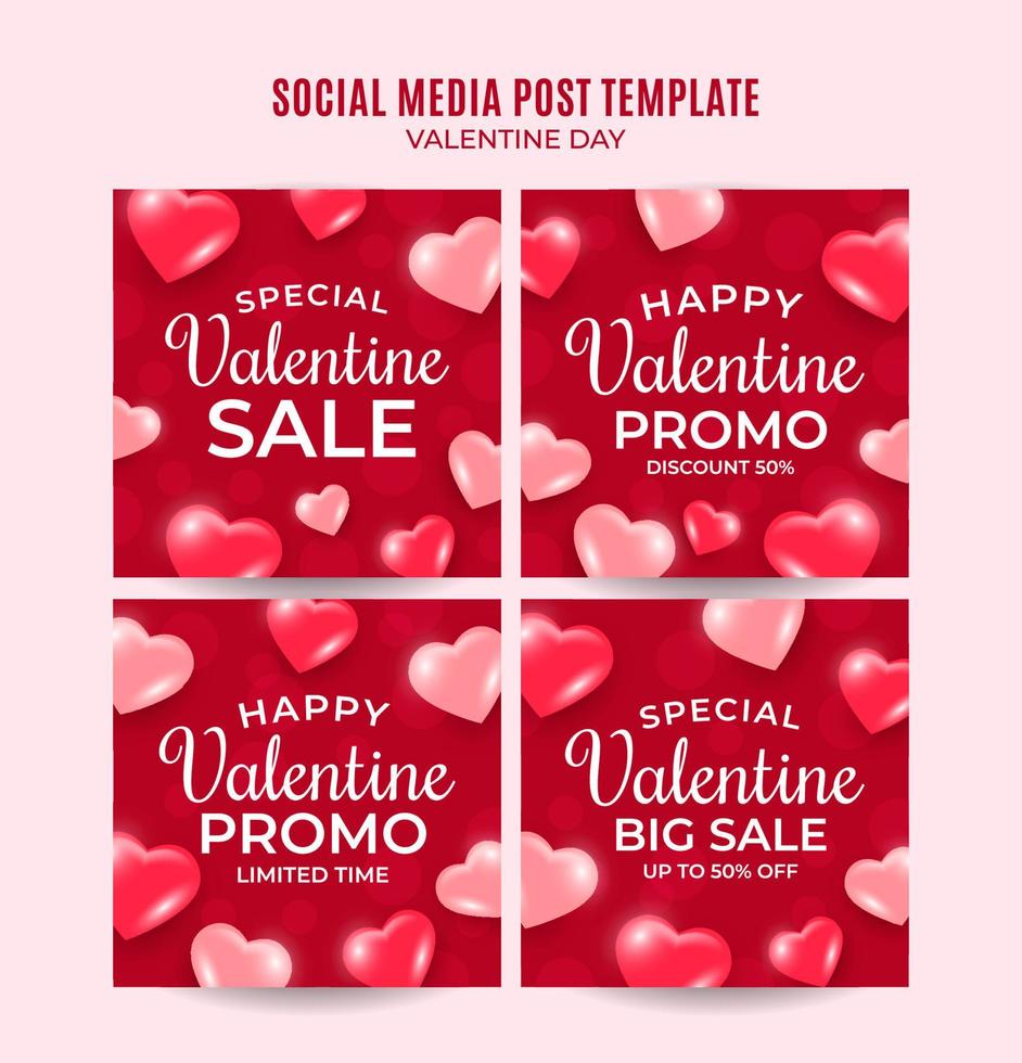 buon San Valentino. celebrato a febbraio. post sui social media, poster, banner web, area spaziale e sfondo vettore