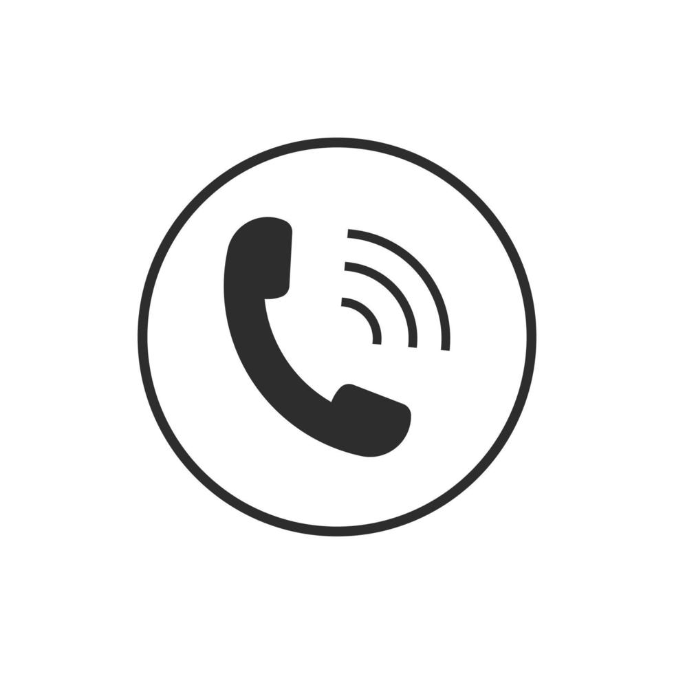 icona della chiamata telefonica simbolo vettore in stile piatto alla moda icona chiamata, segno per app, logo, icona chiamata web illustrazione vettoriale piatta simbolo del telefono
