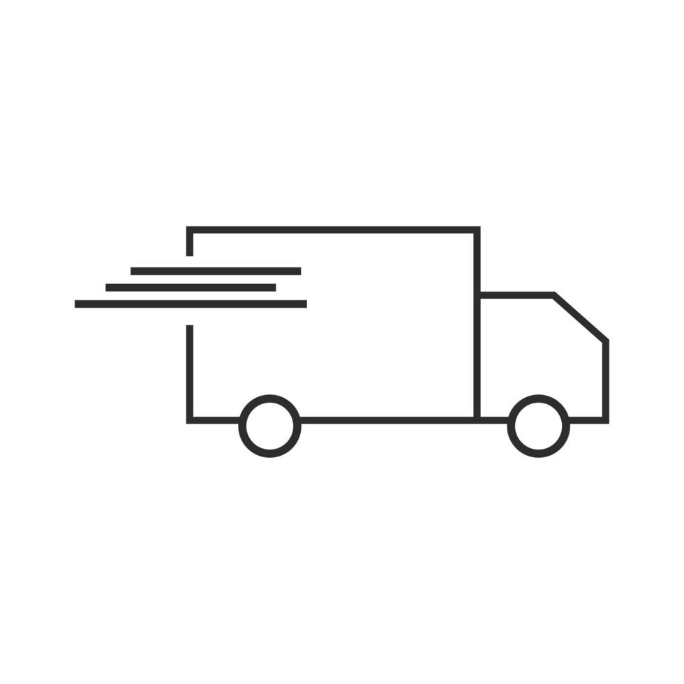 modello di vettore dell'icona del camion di consegna. consegna veloce della spedizione. servizio di consegna