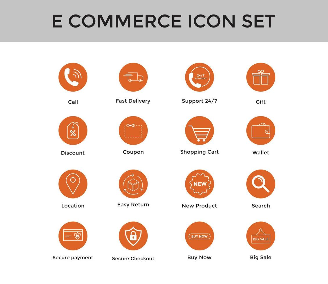 set di icone della linea di e-commerce icona dello shopping online set tratto modificabile vettore