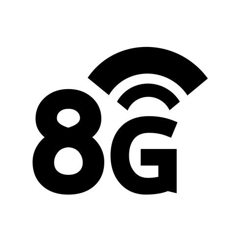 Icona WiFi wireless 8G vettore