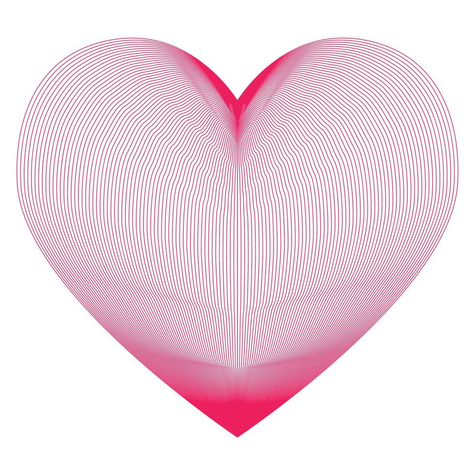 cuore decorativo vettoriale. elemento di festa di san valentino. simbolo d'amore. vettore