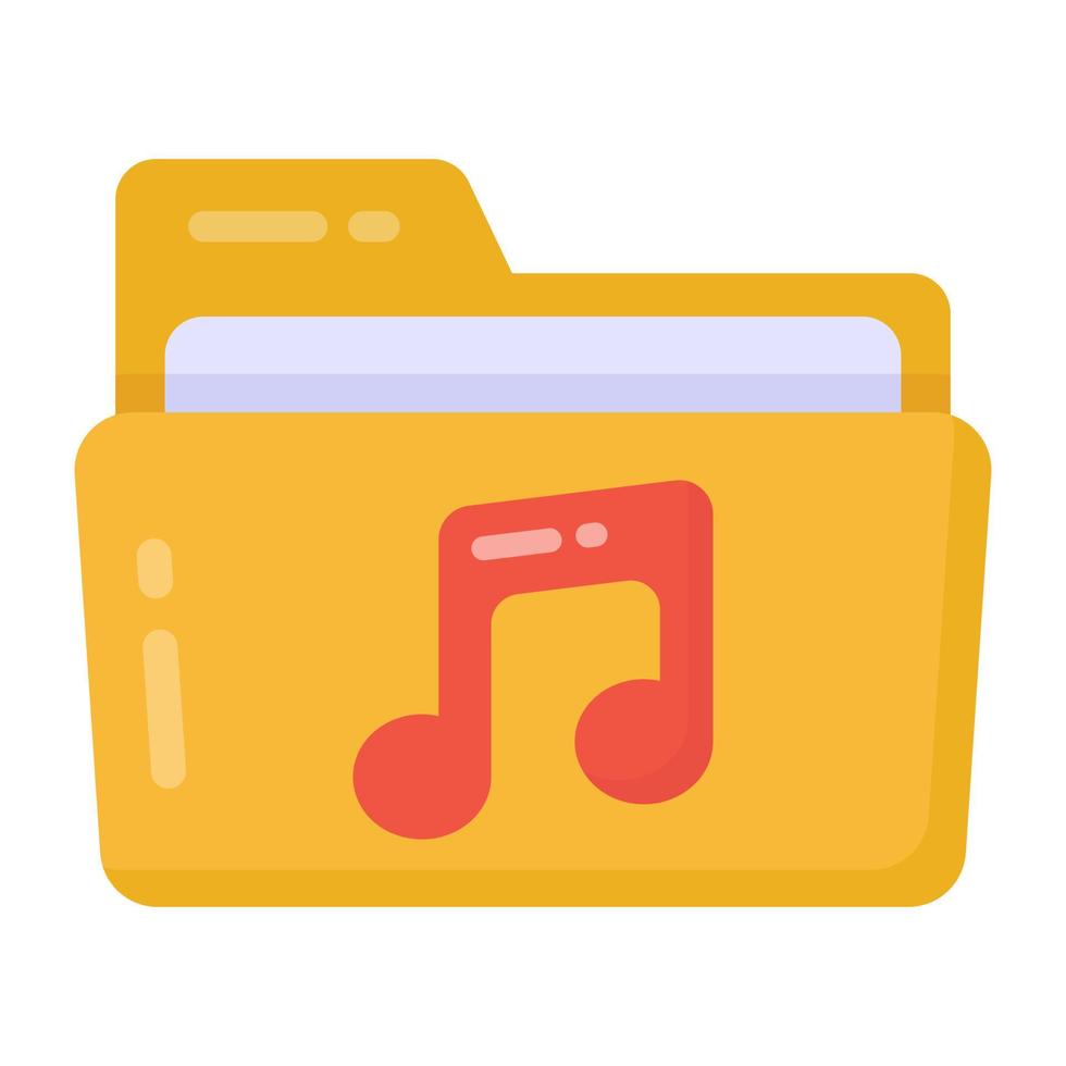 icona del formato file audio in un design alla moda vettore