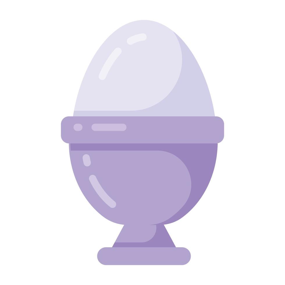 icona di uovo sodo, disegno vettoriale piatto
